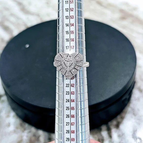 Affinity Diamond Sterling Heart Ring - Picture 6 of 11